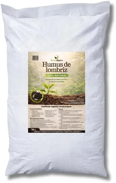 Humus de lombriz Vermiduero: abono orgánico huerto urbano